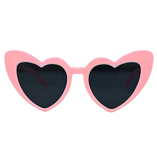 Heart Shaped Fashion Eyewear Sunglasses for Women - Solids