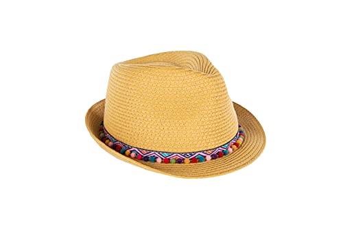 Tassel Band Straw Summer Fedora by Funky Junque