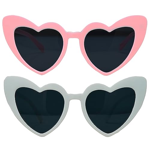 Heart Shaped Fashion Eyewear Sunglasses for Women - Solids