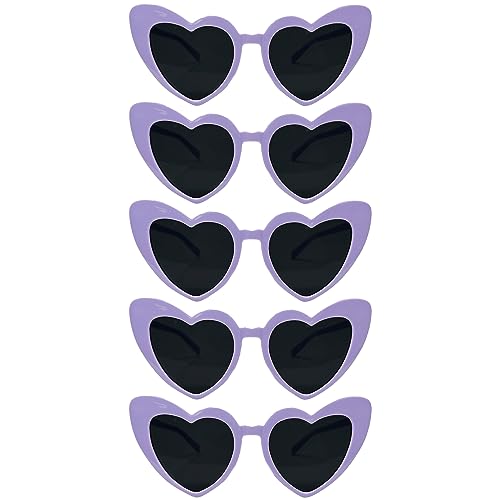 Heart Shaped Fashion Eyewear Sunglasses for Women - Solids