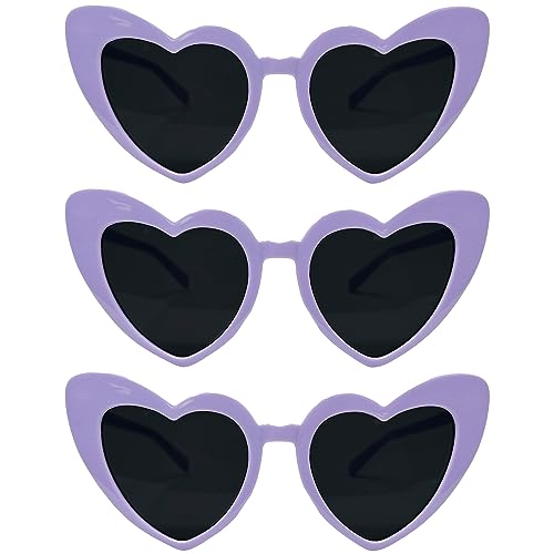 Heart Shaped Fashion Eyewear Sunglasses for Women - Solids