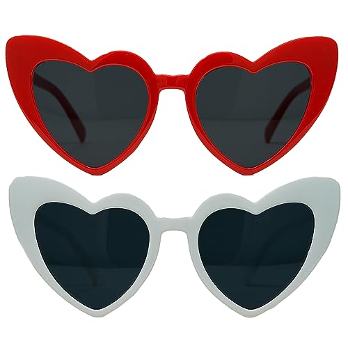 Heart Shaped Fashion Eyewear Sunglasses for Women - Solids