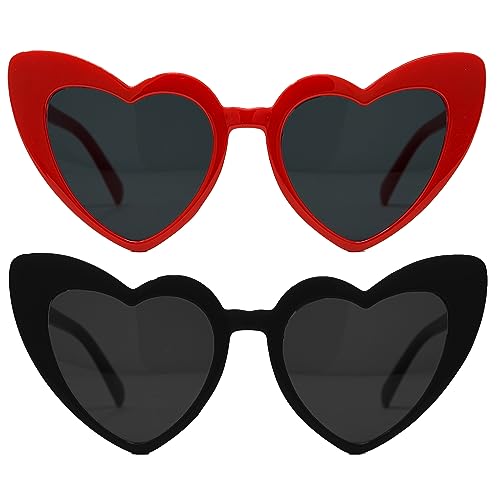 Heart Shaped Fashion Eyewear Sunglasses for Women - Solids