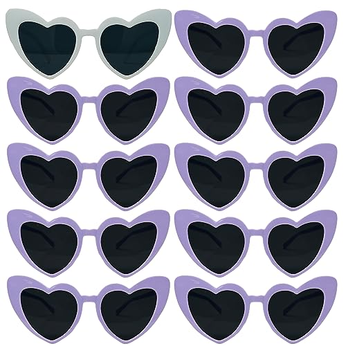 Heart Shaped Fashion Eyewear Sunglasses for Women - Solids