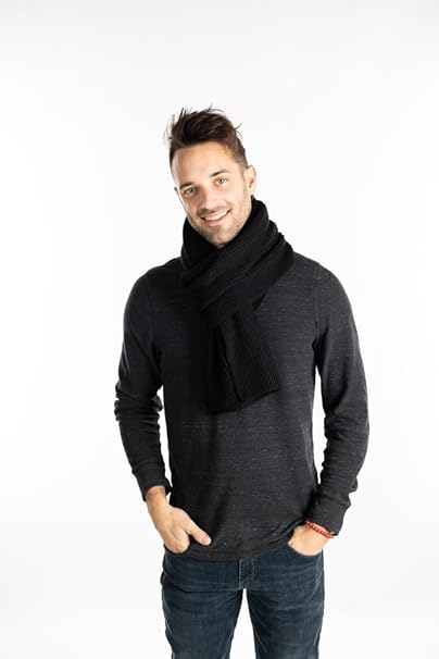 Ribbed Knit Buttery Soft Scarf by Funky Junque