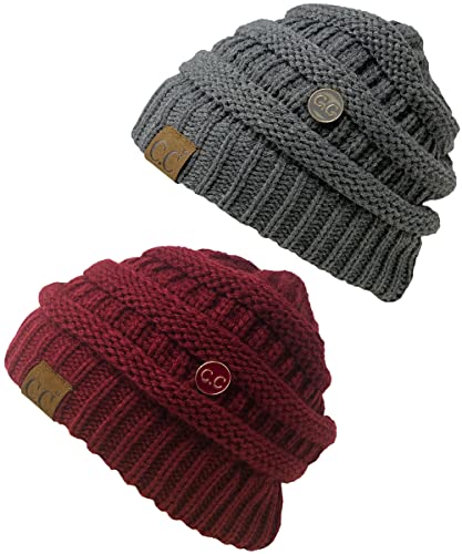 Slouchy Side Button Beanie by Funky Junque