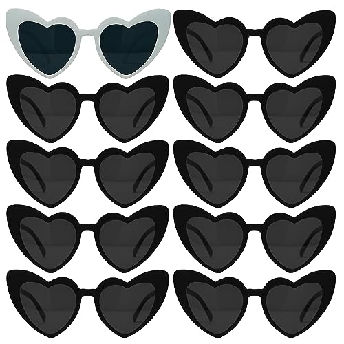 Heart Shaped Fashion Eyewear Sunglasses for Women - Solids