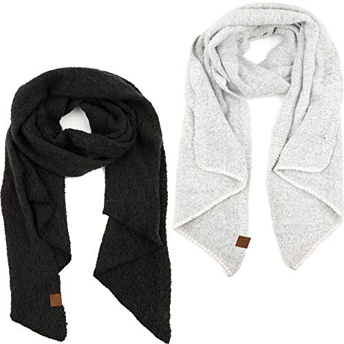 Boucle Knit Winter Scarf by Funky Junque