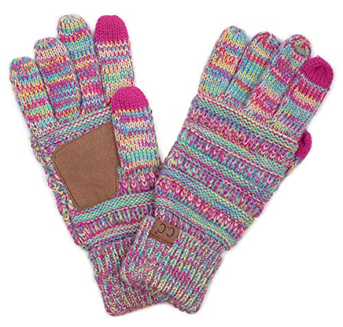 Multicolor Knit Fleece Lined Gloves by Funky Junque