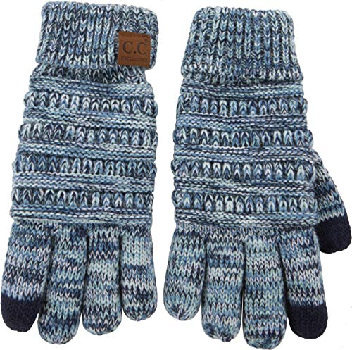 Multicolor Knit Fleece Lined Gloves by Funky Junque