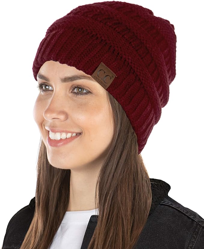 Funky Junque Exclusives Solid Ribbed Beanie