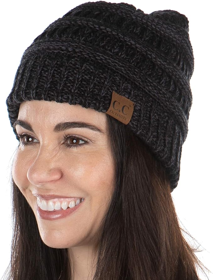 Funky Junque Exclusives Solid Ribbed Beanie