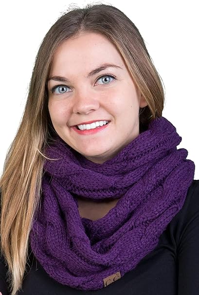 Solid Knit Infinity Scarf by Funky Junque