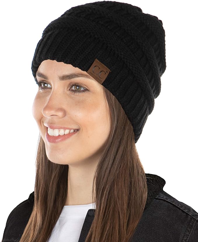 Funky Junque Exclusives Solid Ribbed Beanie