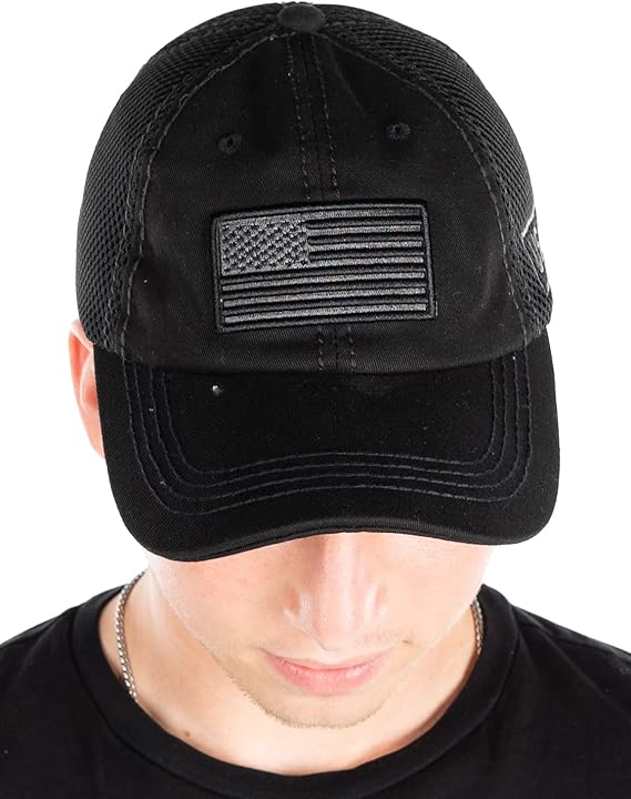 American Flag Trucker Hat USA Hat Mesh Back Snapback Adjustable Cap