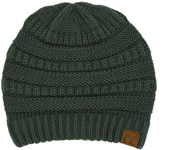 Funky Junque Exclusives Solid Ribbed Beanie