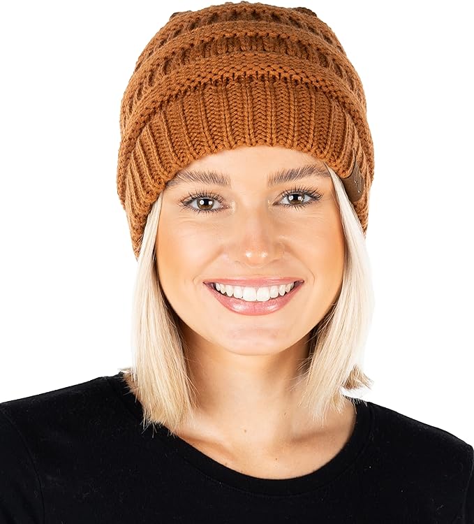 Funky Junque Exclusives Solid Ribbed Beanie