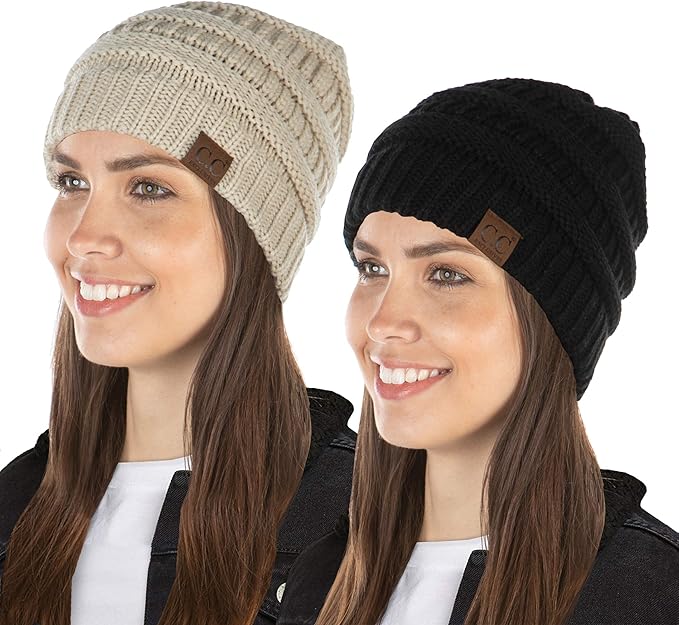 Funky Junque Exclusives Solid Ribbed Beanie