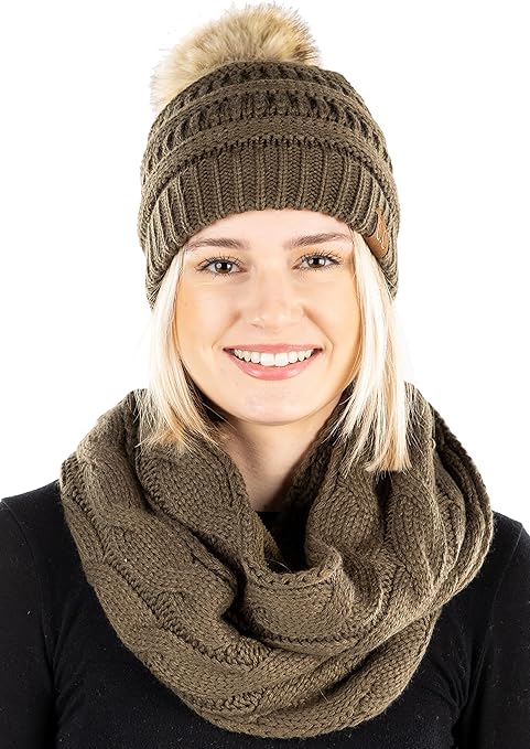 Pom Beanie & Scarf Bundle