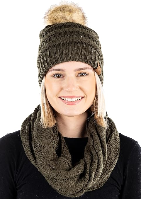 Pom Beanie & Scarf Bundle