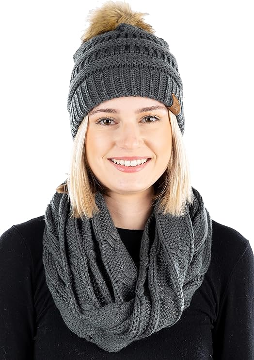 Pom Beanie & Scarf Bundle