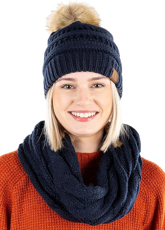 Pom Beanie & Scarf Bundle