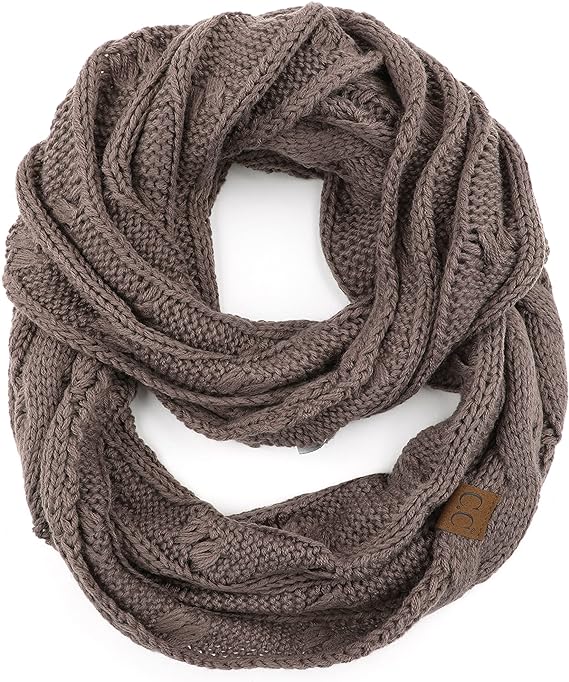 Solid Knit Infinity Scarf by Funky Junque