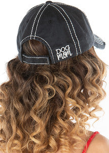 Dog Mom Distressed Patch Hat by Funky Junque