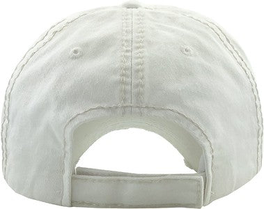 Girls Just Wanna Have Sun Distressed Patch Hat by Funky Junque