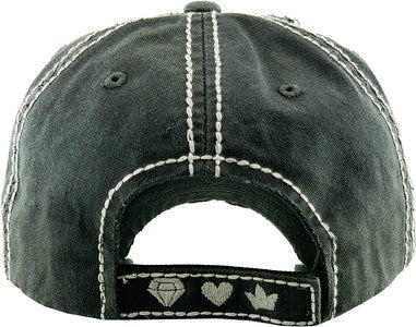 Wife Mom Boss Distressed Patch Hat by Funky Junque