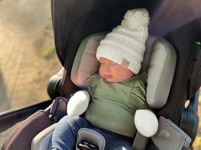 Baby Pom Beanie and Matching Mittens Set by Funky Junque