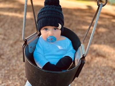 Baby Pom Beanie and Matching Mittens Set by Funky Junque