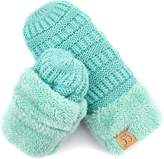 Kids Lined Mittens by Funky Junque