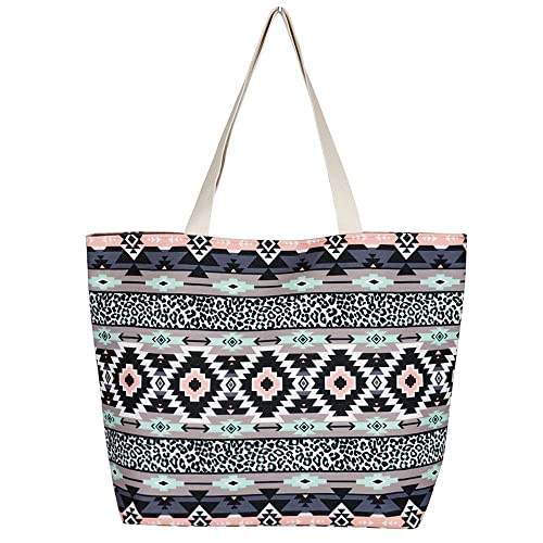 Pattern Beach Bag Tote by Funky Junque