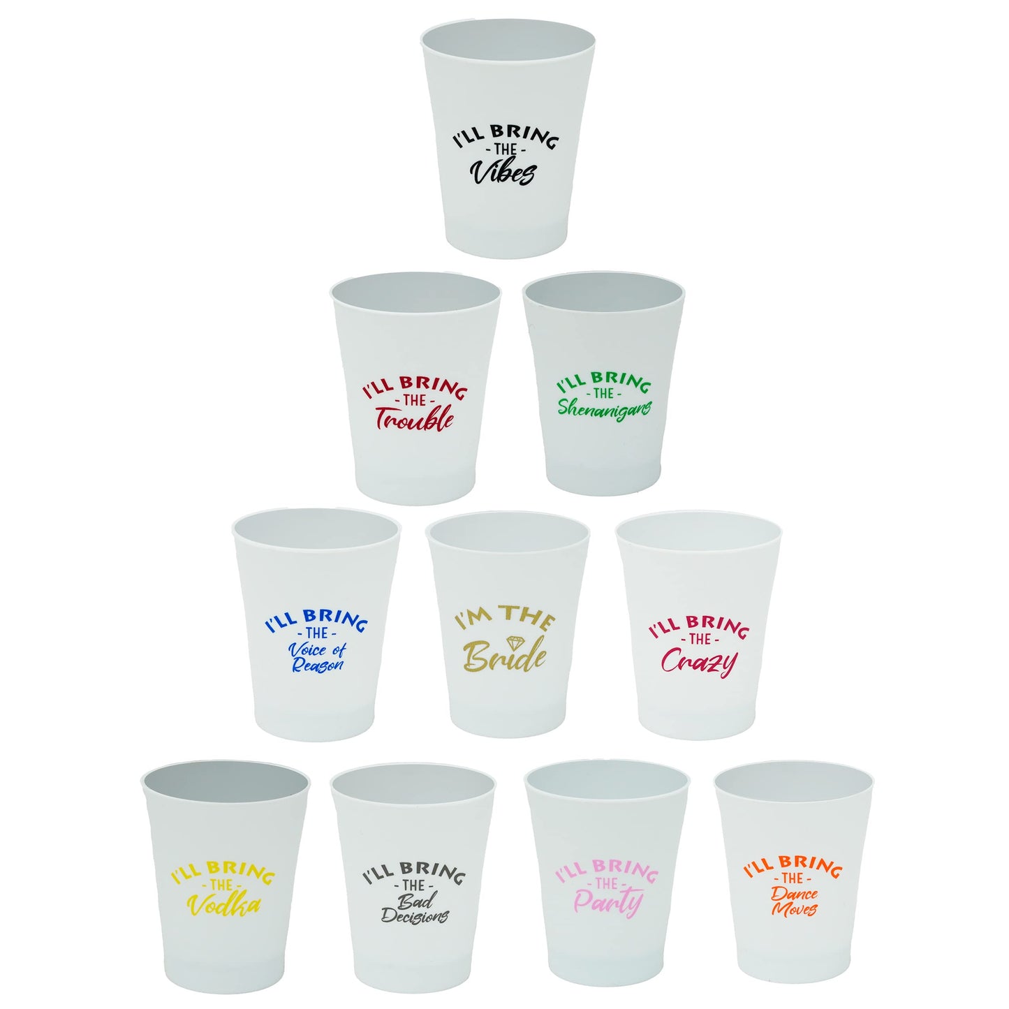 I'll Bring The Party 2 Oz. Shot Glasses by Funky Junque