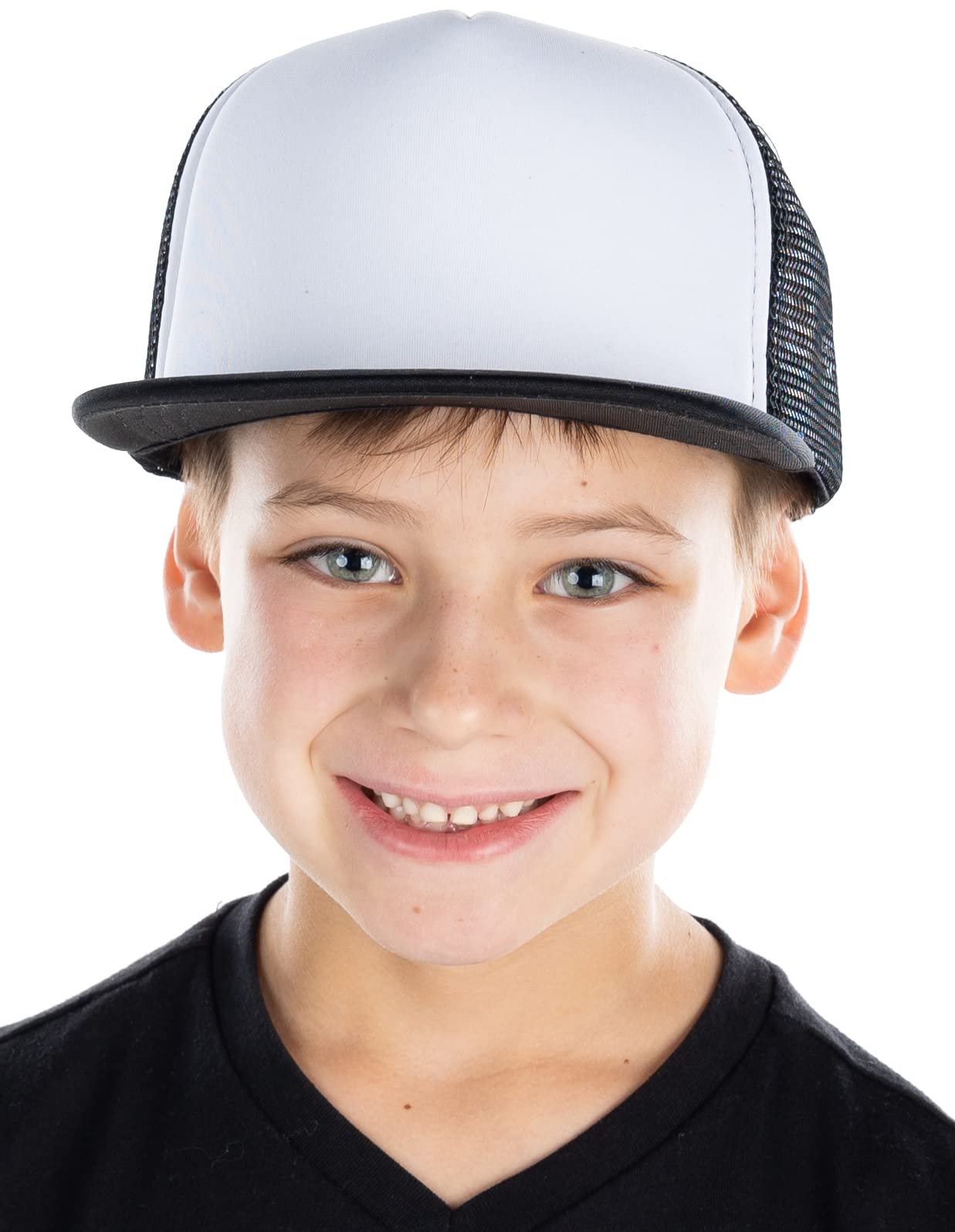 Kids Flat Brim Trucker Hat by Funky Junque