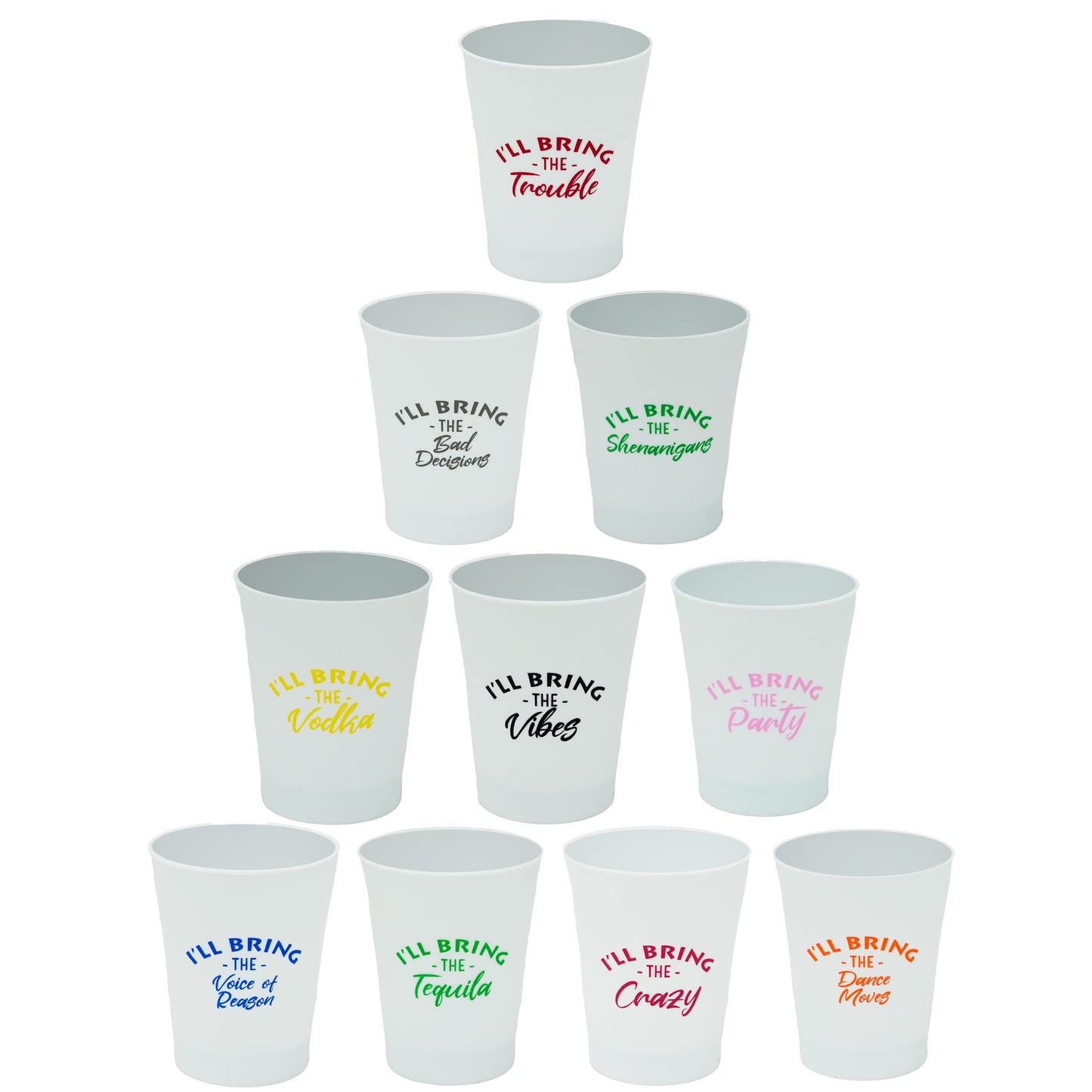 I'll Bring The Party 2 Oz. Shot Glasses by Funky Junque