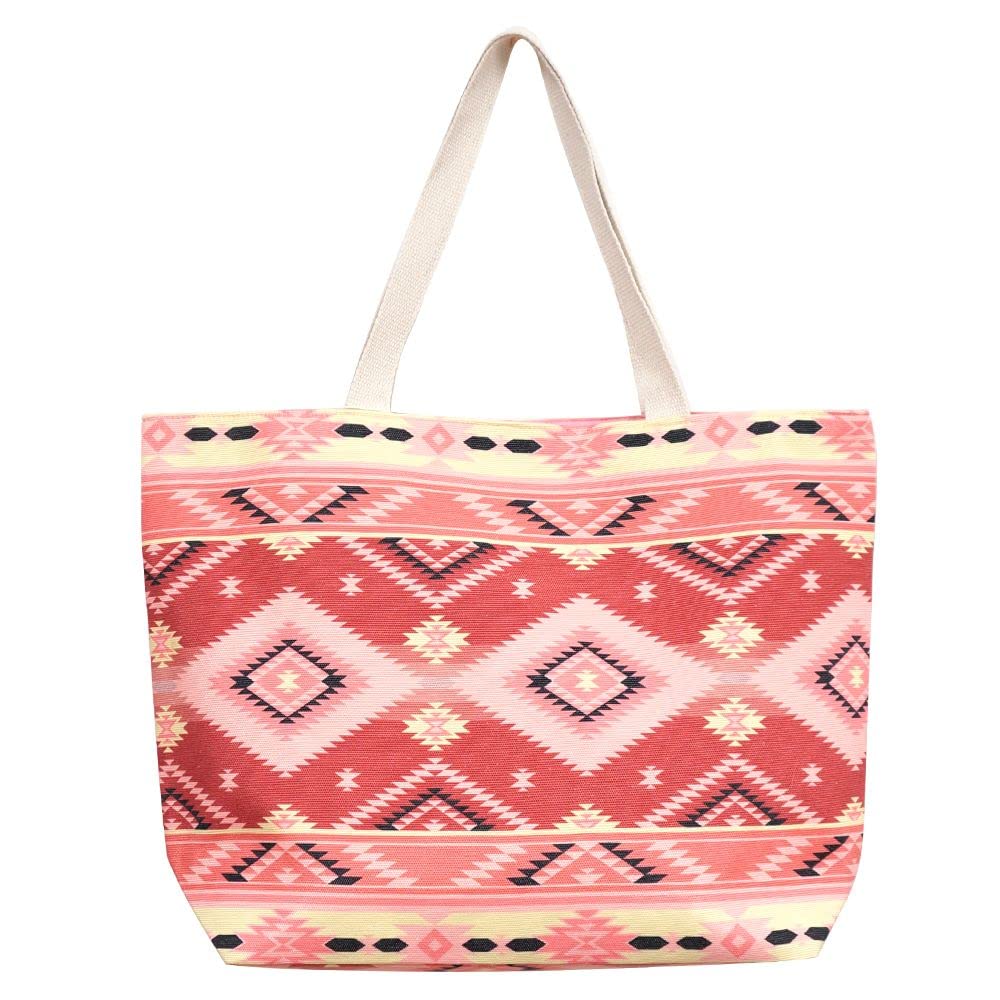 Pattern Beach Bag Tote by Funky Junque