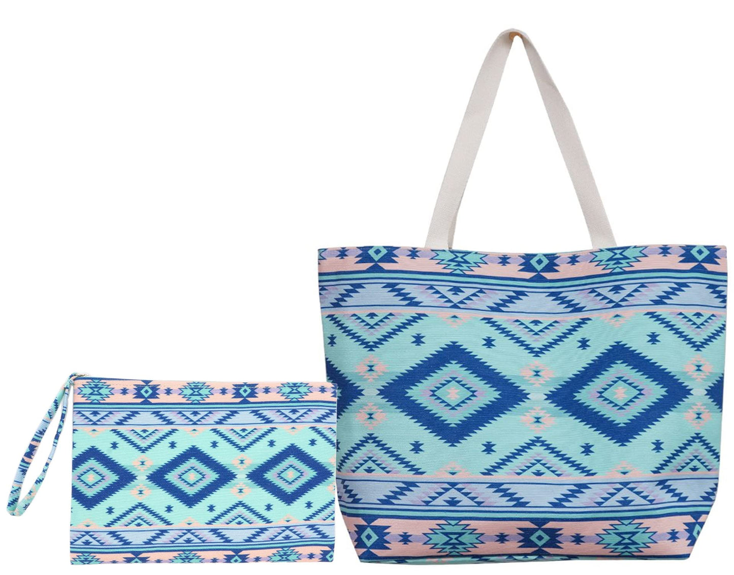 Pattern Beach Bag Tote by Funky Junque