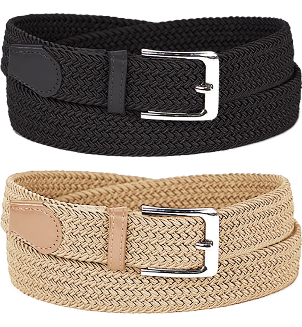 BSLLNEK Elastic Braided Belt, 1 3/8, Woven Stretch Belt for Golf Casual  Jeans Shorts Pants, Beige, Small (28-32 Waist) : : Clothing,  Shoes & Accessories