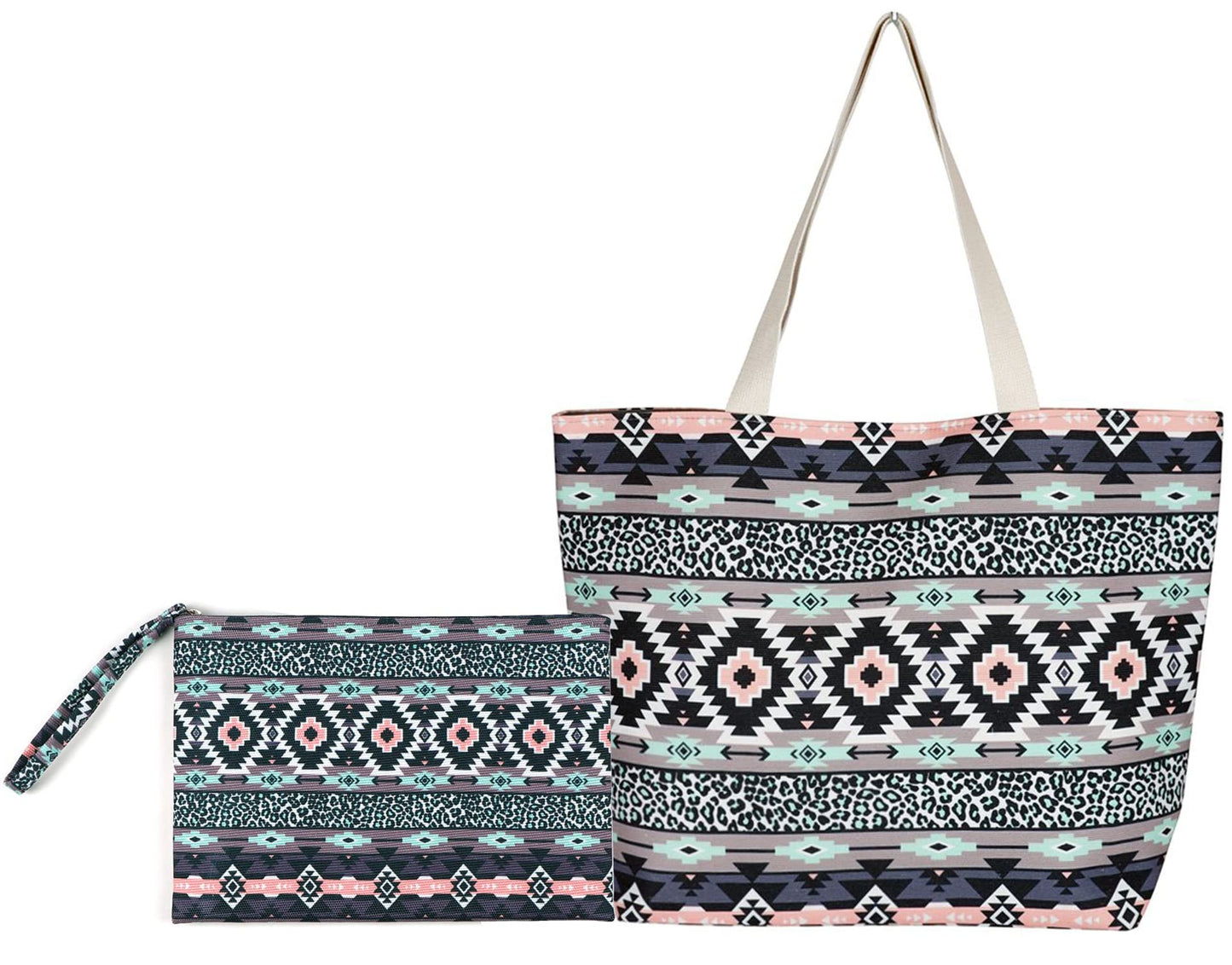 Pattern Beach Bag Tote by Funky Junque