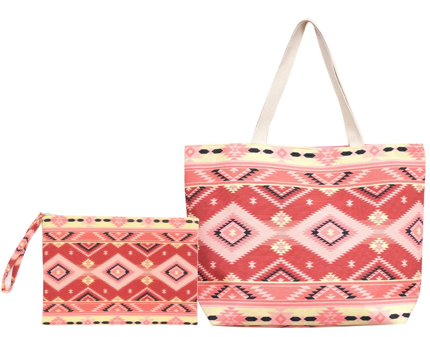 Pattern Beach Bag Tote by Funky Junque