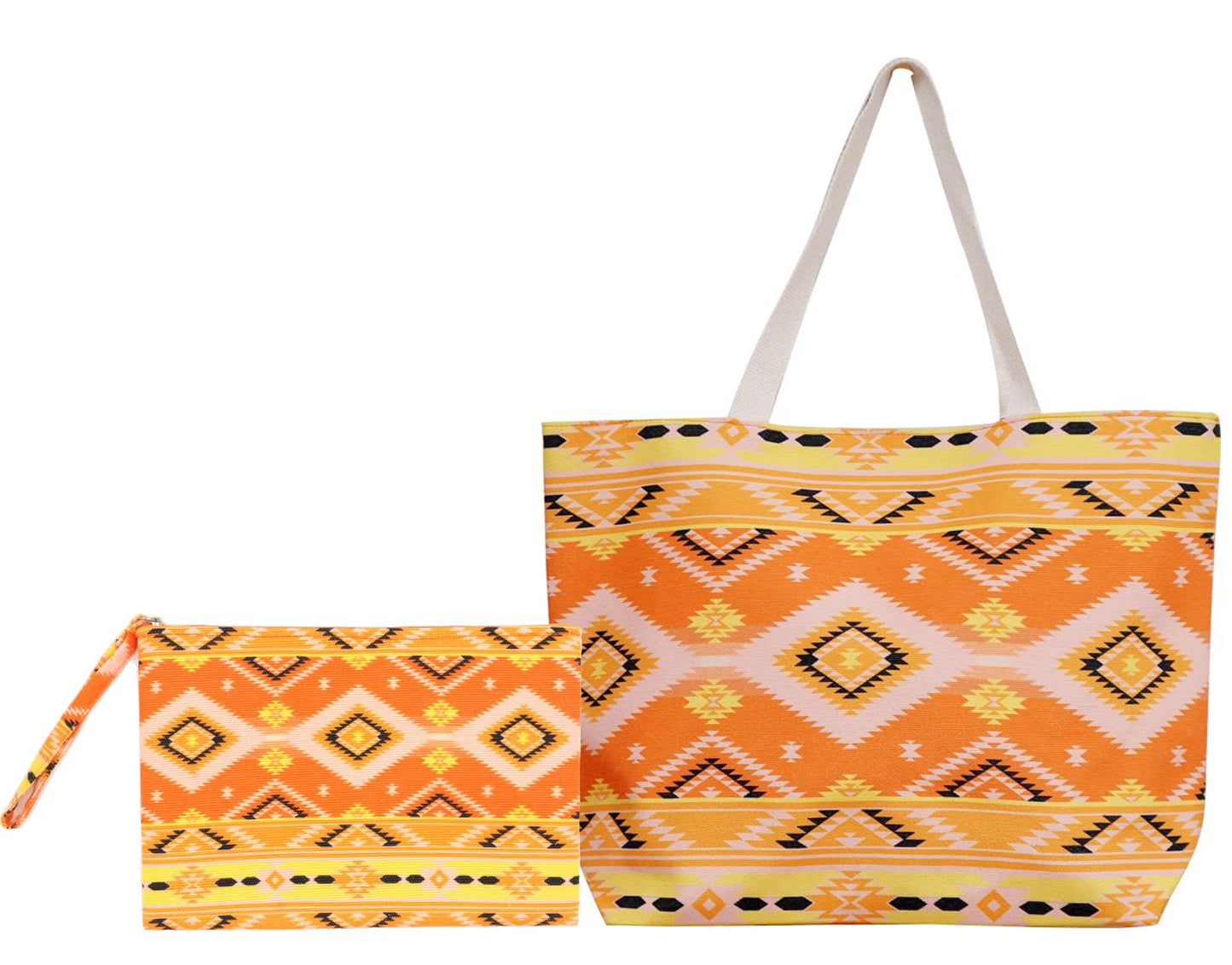 Pattern Beach Bag Tote by Funky Junque