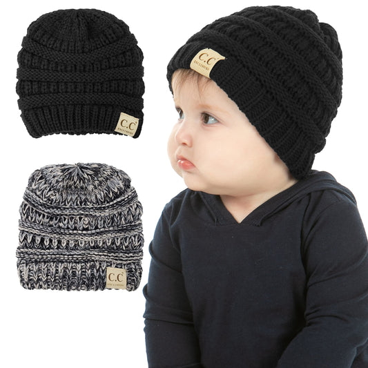 Ribbed Knit Baby Beanie by Funky Junque