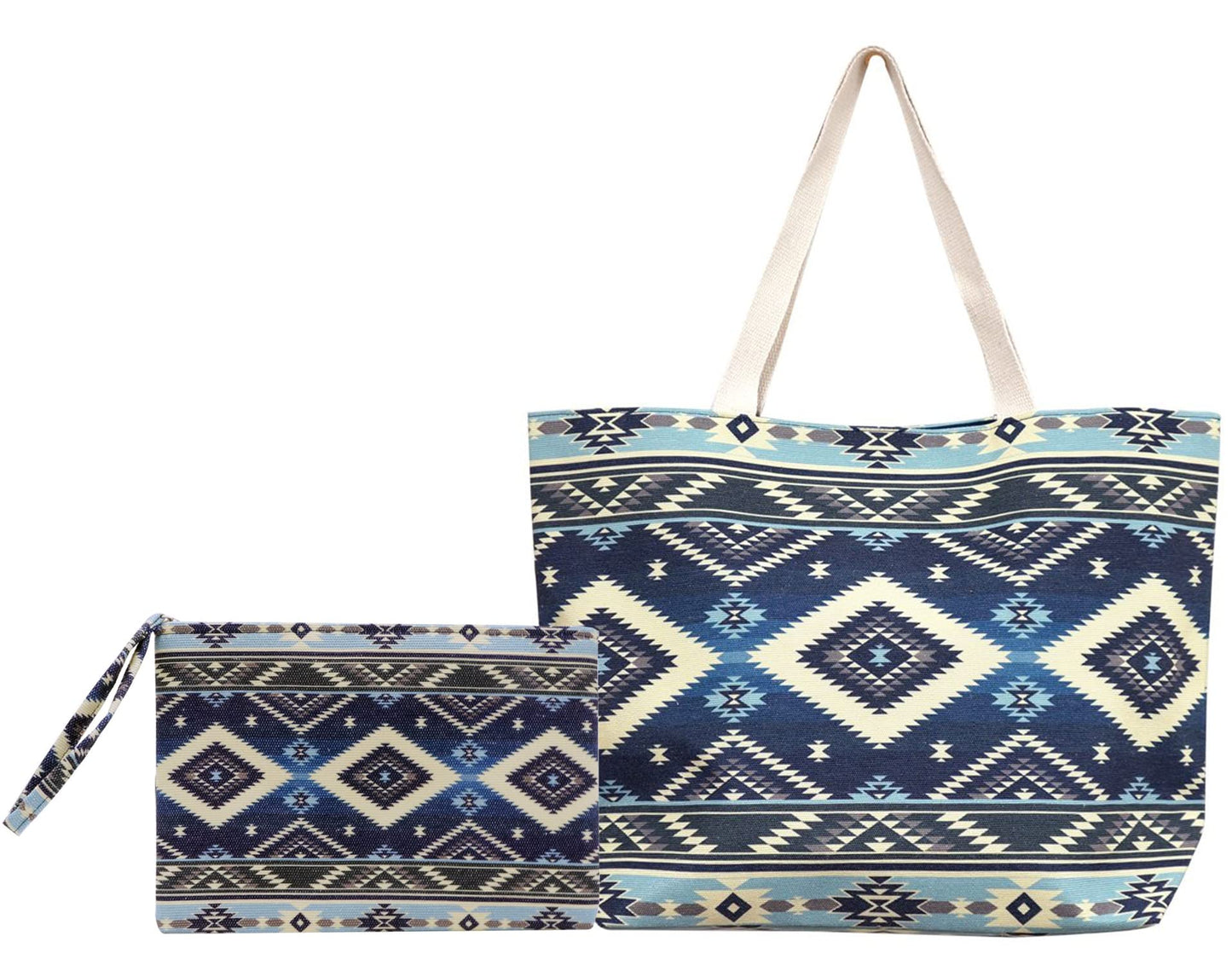 Pattern Beach Bag Tote by Funky Junque