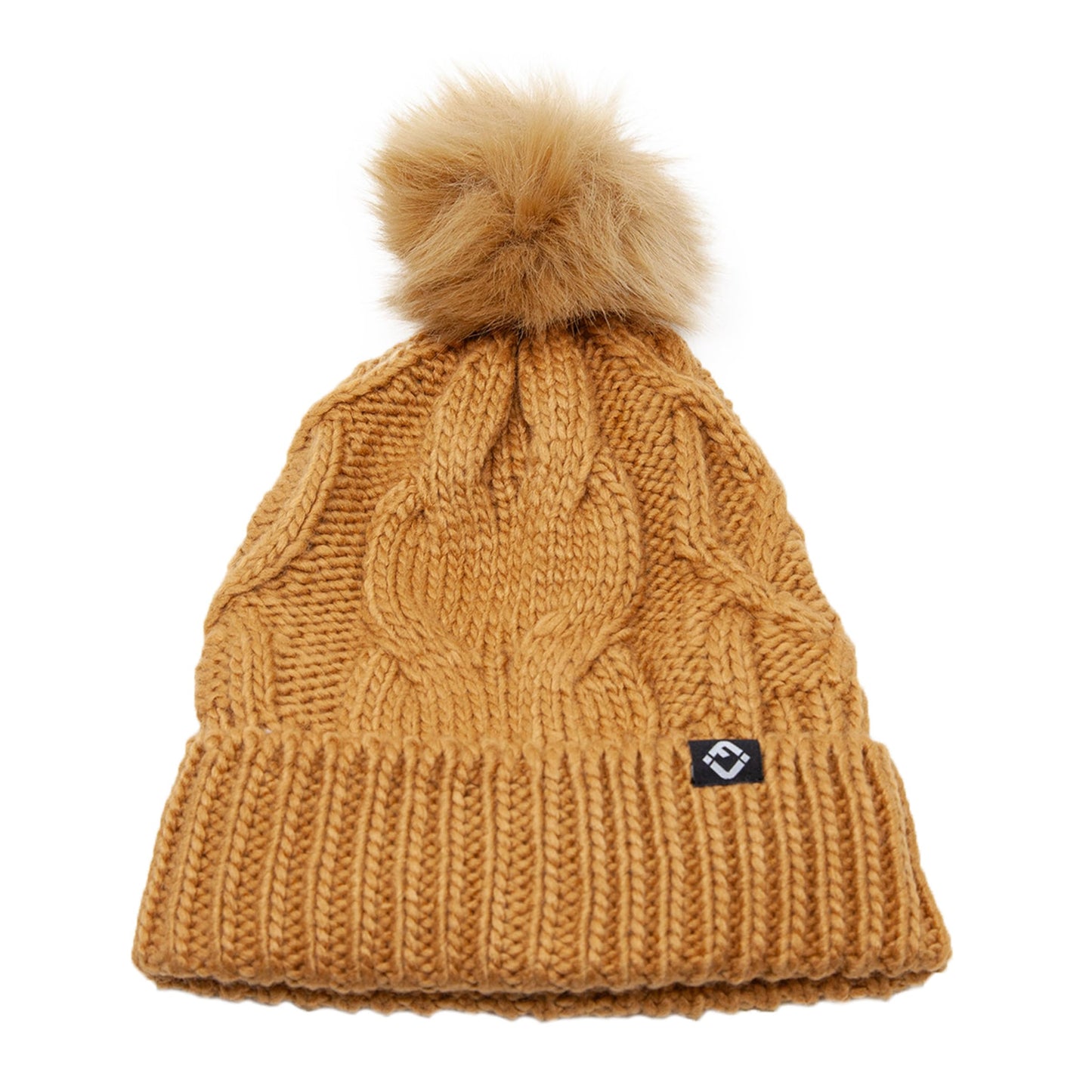 Kids Cable Knit Lined Pom Beanies by Funky Junque