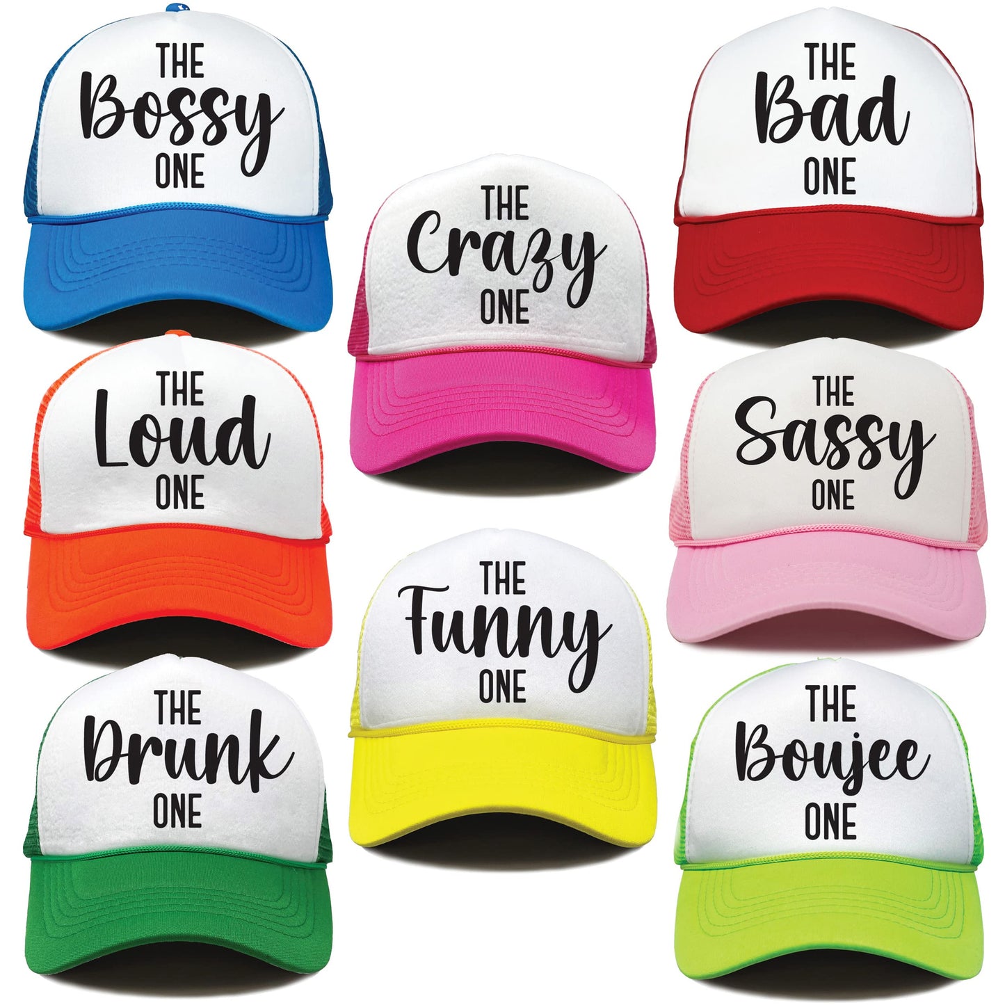 The One Party Trucker Hats by Funky Junque