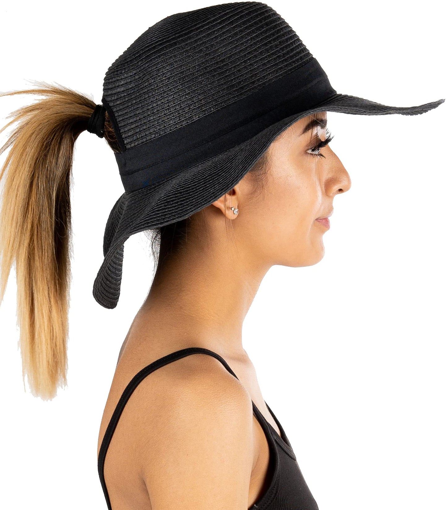 Funky Junque Women’s Ponytail Messy Bun Sun Hat