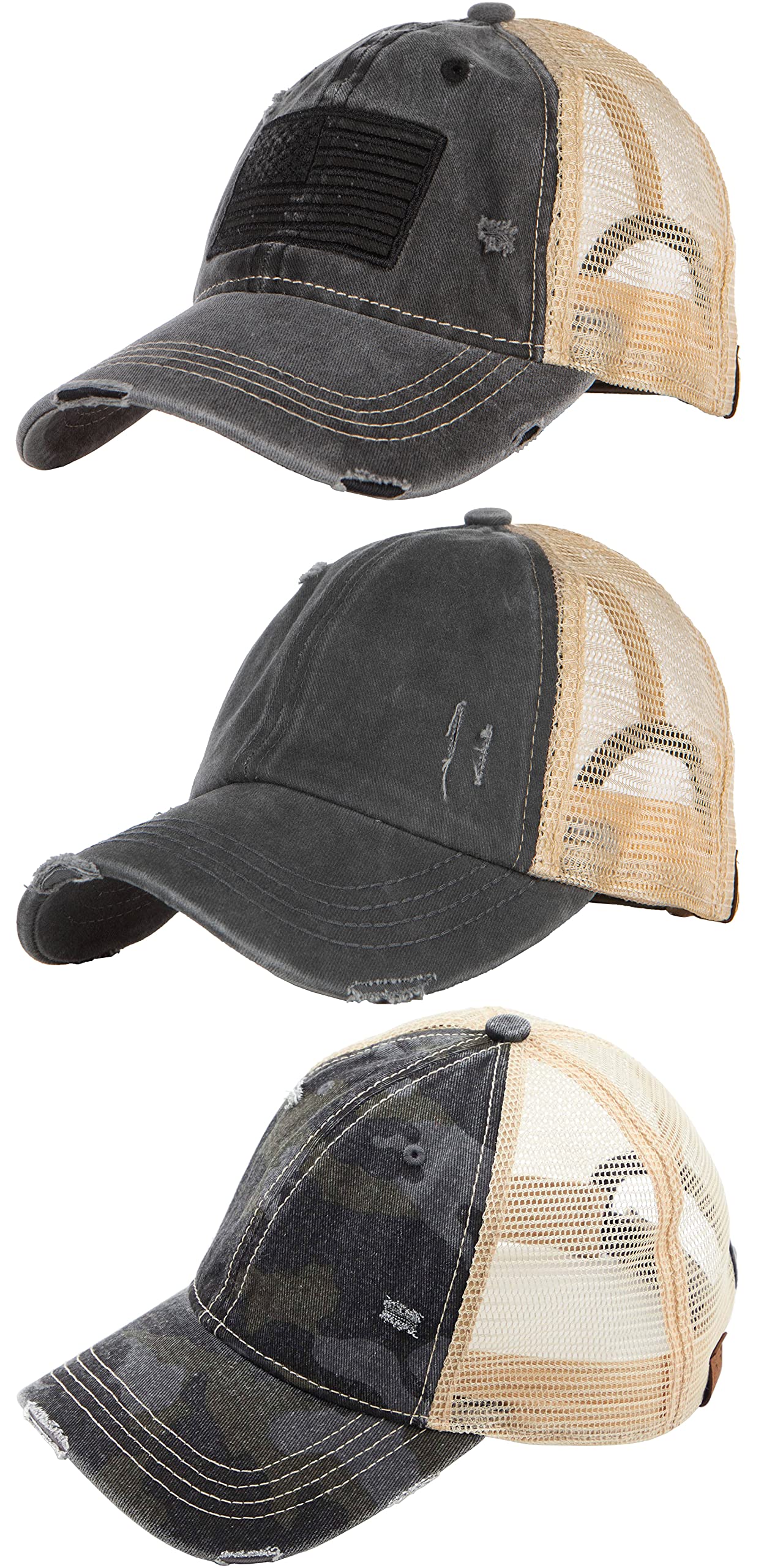 3 Pack Mesh Trucker Hat by Funky Junque