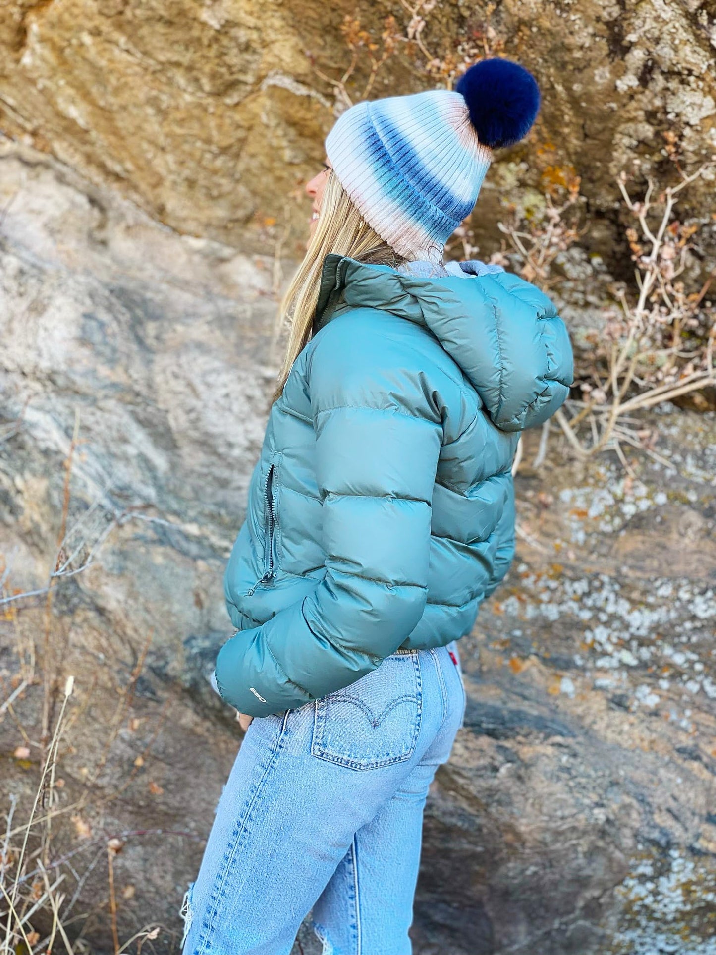 Tie Dye Pom Beanie by Funky Junque